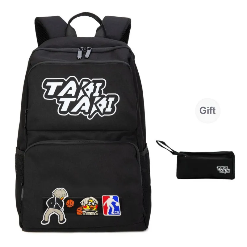 TAKI Oxford Computer Backpack Unisex Classic Black/Haze Blue/Red-17