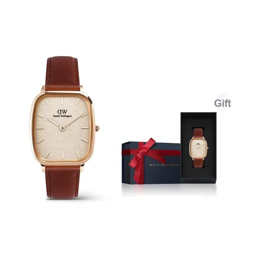 Daniel Wellington Windy Collection Мужские часы Кварцевый механизм Кожаный ремешок Бежевый циферблат Часы