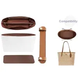 City33 (Milk Tea) Brown Liner+Bottom Pad+Shoulder Strap Pad[Anti-Sinking Three-Piece Set]