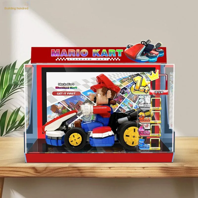 LIGHT YOUR BRICKS Compatibility Building Block 72037 Mario Go Kart Display Case Model Accessories-4
