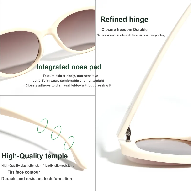 Conant Plate Frame Cat Eye Sunglasses Unisex-12