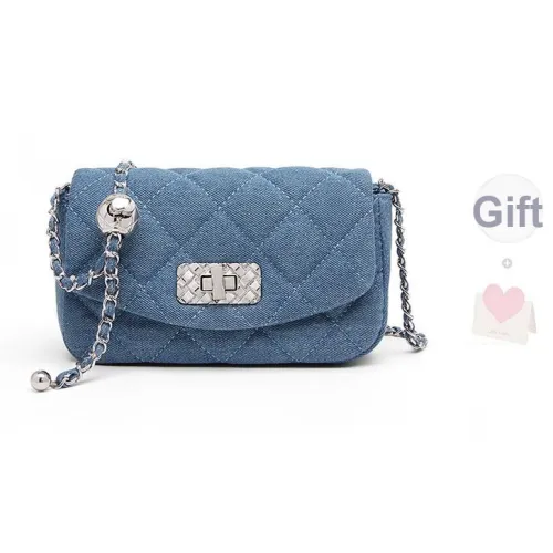 HARSON Ткань Маленькая Квадратная Сумка Сумка через плечо Маленькая Океан Синий