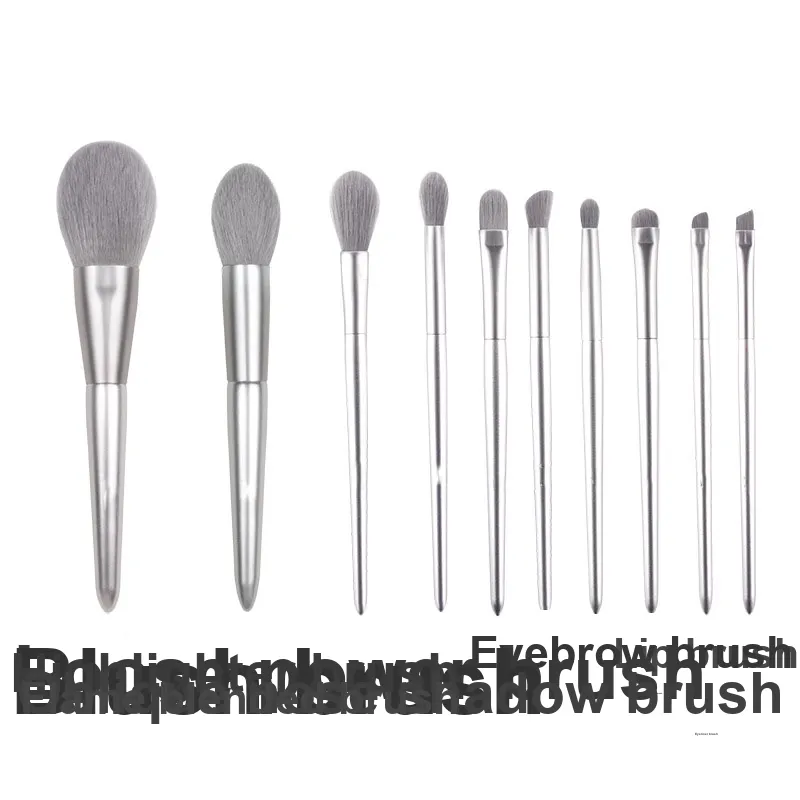 XIBI Flowing Light Fiber Naked Makeup Brushes 10 Pcs-1