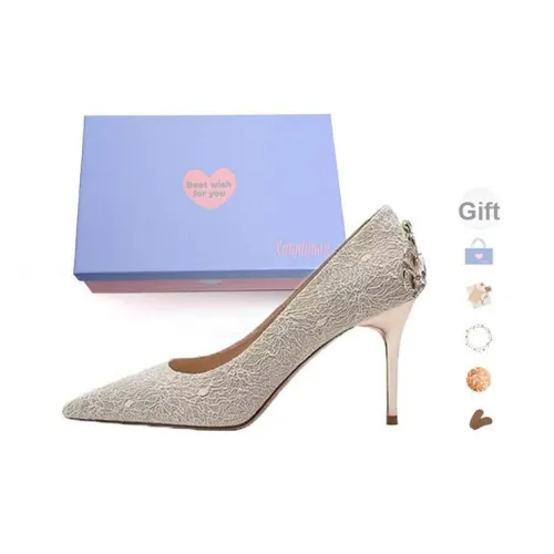 Xingdiman Низкий каблук Высокие каблуки Женские Золото Набор в подарочной коробке