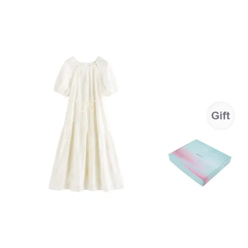 Inman Short Sleeved Dress Women's Gift Box Set Pear Blossom Beige