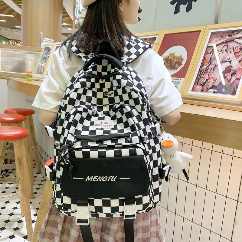 NIGEER Nylon Backpack Regular Women's Black/Green/Purple-1