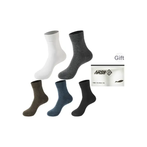 AFISH Носки Crew Мужские упаковка из 5 пар с сумкой для покупок