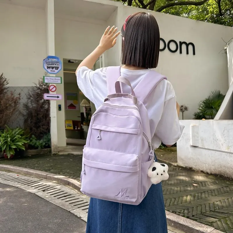 NX DOUGHNUT Oxford Backpack Unisex Ecru/Black/Violet/Light Blue-19