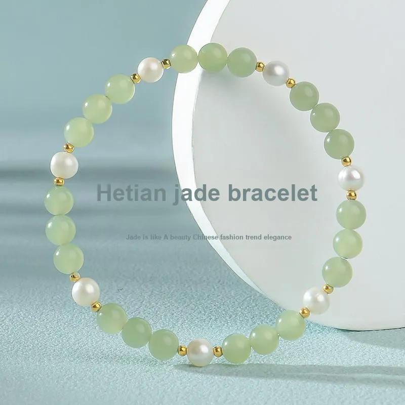 YINXIANGMOU Hetian Jade Bracelets Green Jade Women's-1