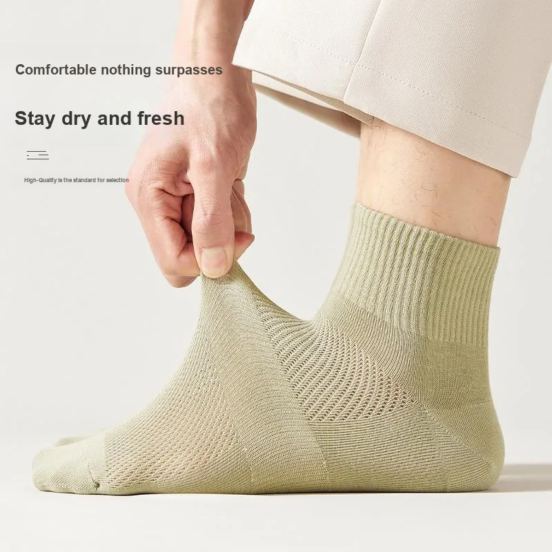 MIIOW Mid Calf Socks Women's 5 Pack-4