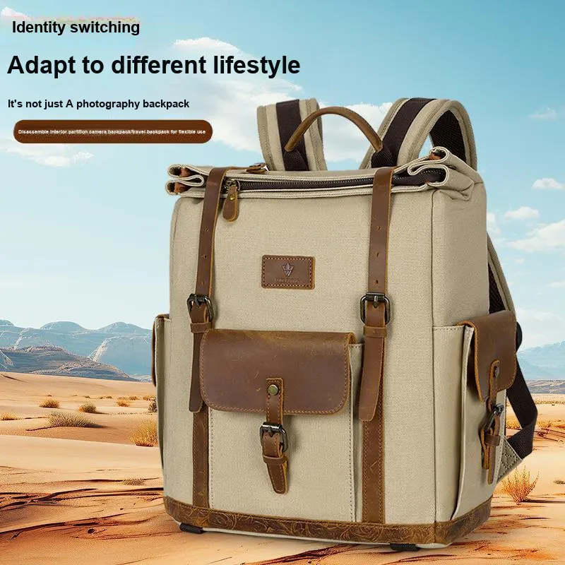 WOLFGANG Double Shoulder Camera Bag Waterproof Canvas-1