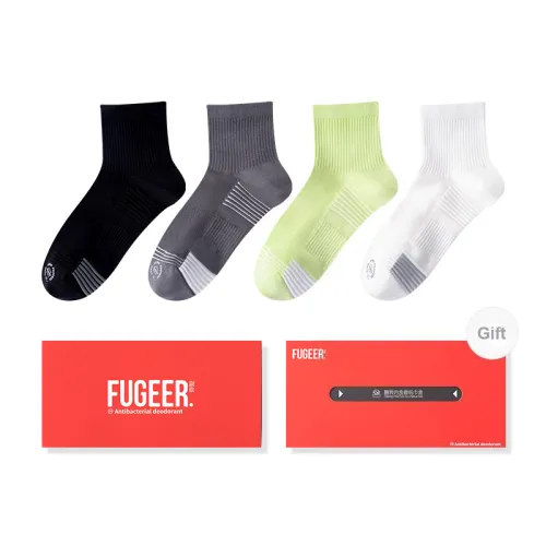 FUGEER Men Mid-Calf Socks