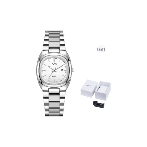 GEDI Кварцевый механизм сплав ремешок женские часы белый циферблат