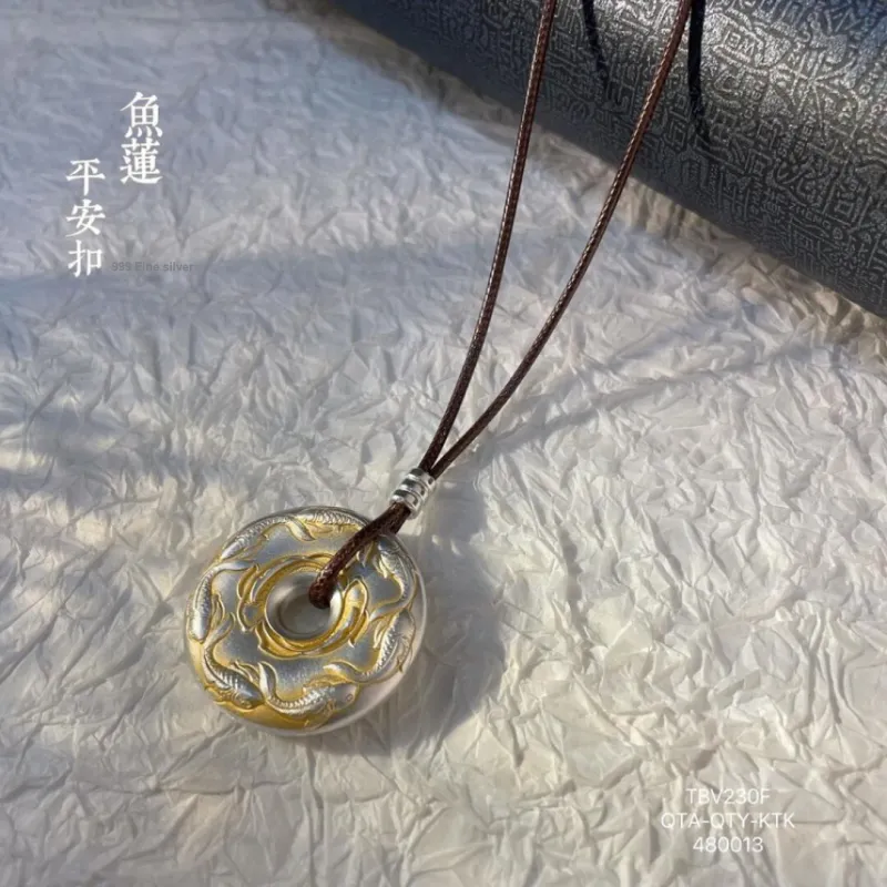 LIUXIN 999 Fine Silver Pendants Unisex-1