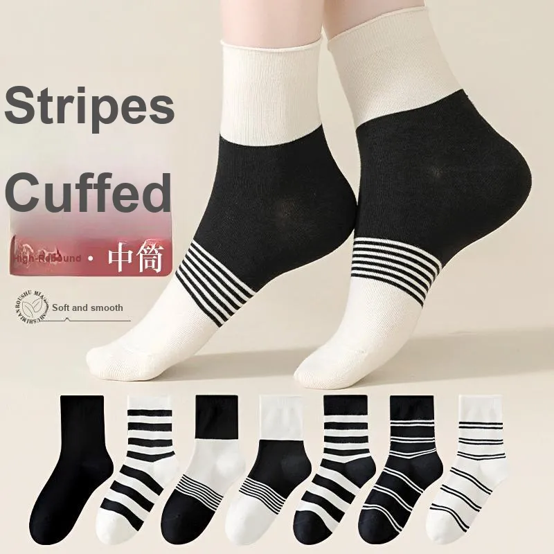 Lan Miao Mid Calf Socks Women's 7 Pack-8