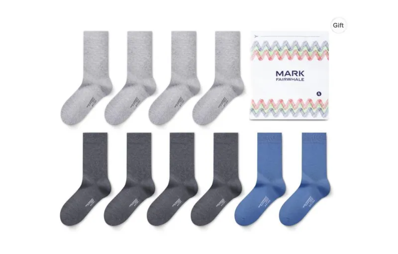 FAIRWHALE Knee High Socks Summer And Fall Unisex Box 5 Pack-7