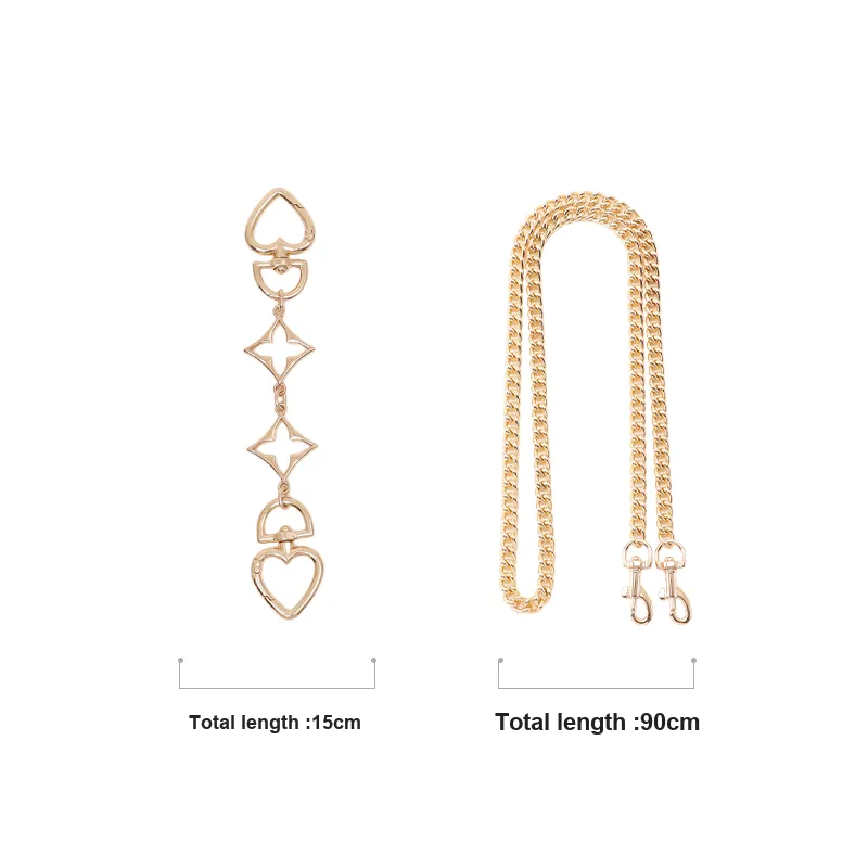 Gloya Metal Bag Strap Women's Gold Tone-10