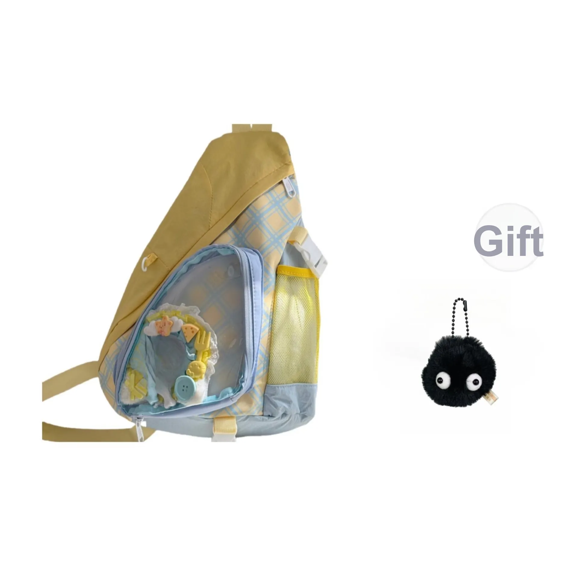 Villelon Нейлоновая сумка через плечо стандартная унисекс желтый синий зеленый