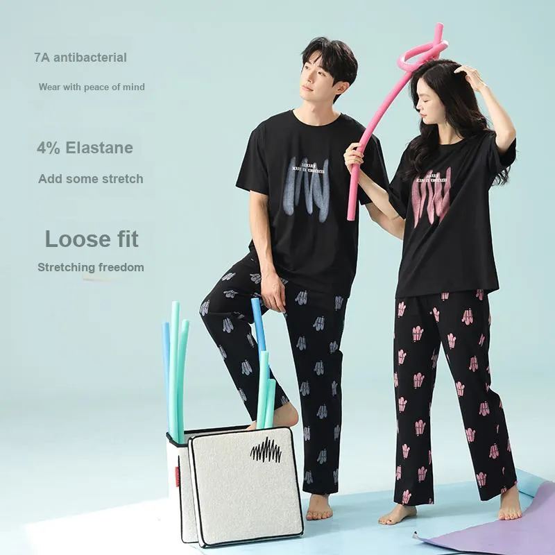 Qin Jing Pajama Set Unisex Black-2