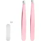 Pink (Bandeau+Angled Tip) Eyebrow Pliers-with Storage Box