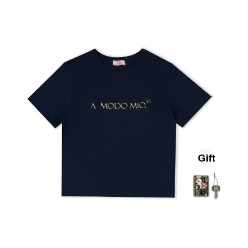 S45 Комплект с короткими рукавами T-рубашка Женская Темно-синий