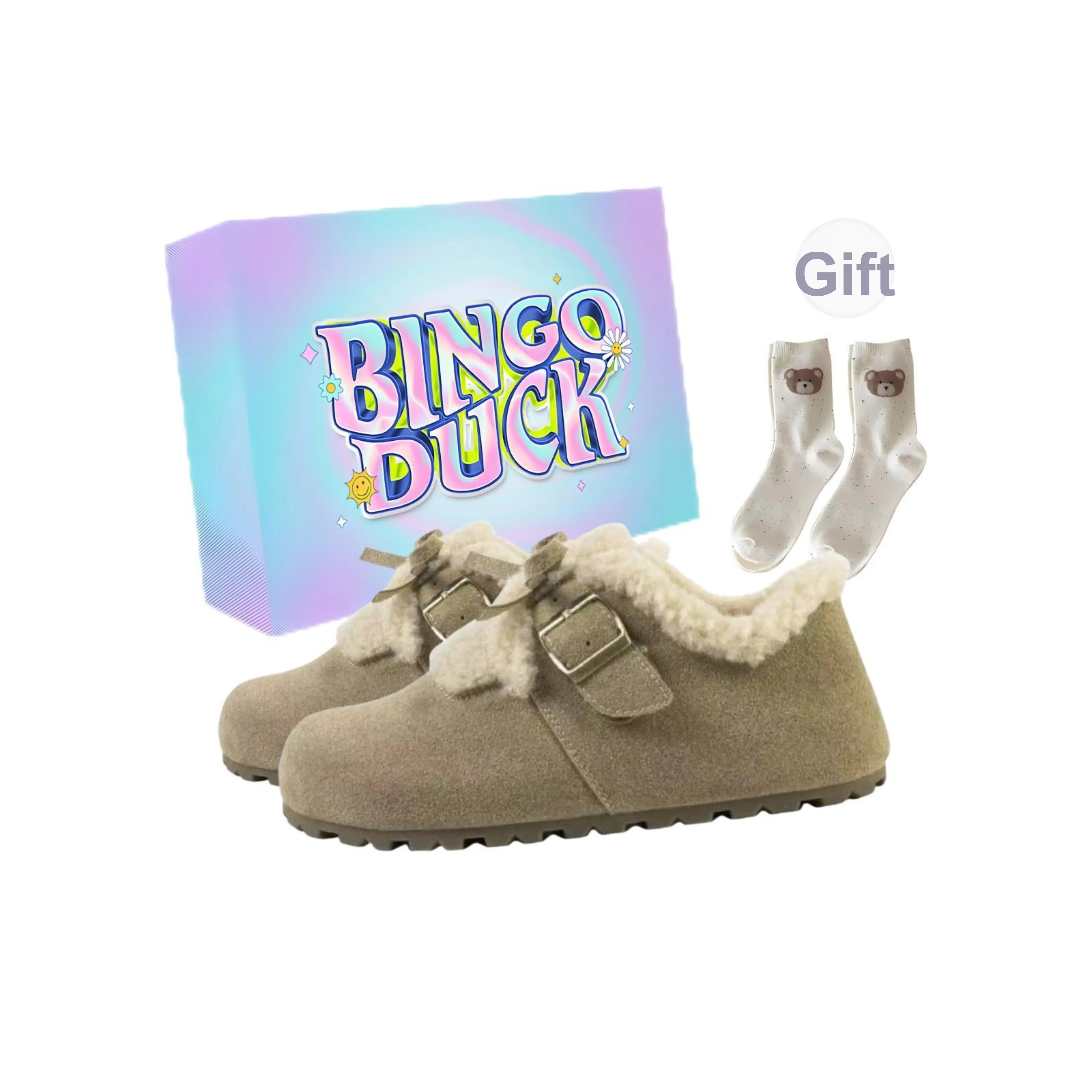 BINGO DUCK Термостойкие противоскользящие ботинки с низким верхом для снега женские