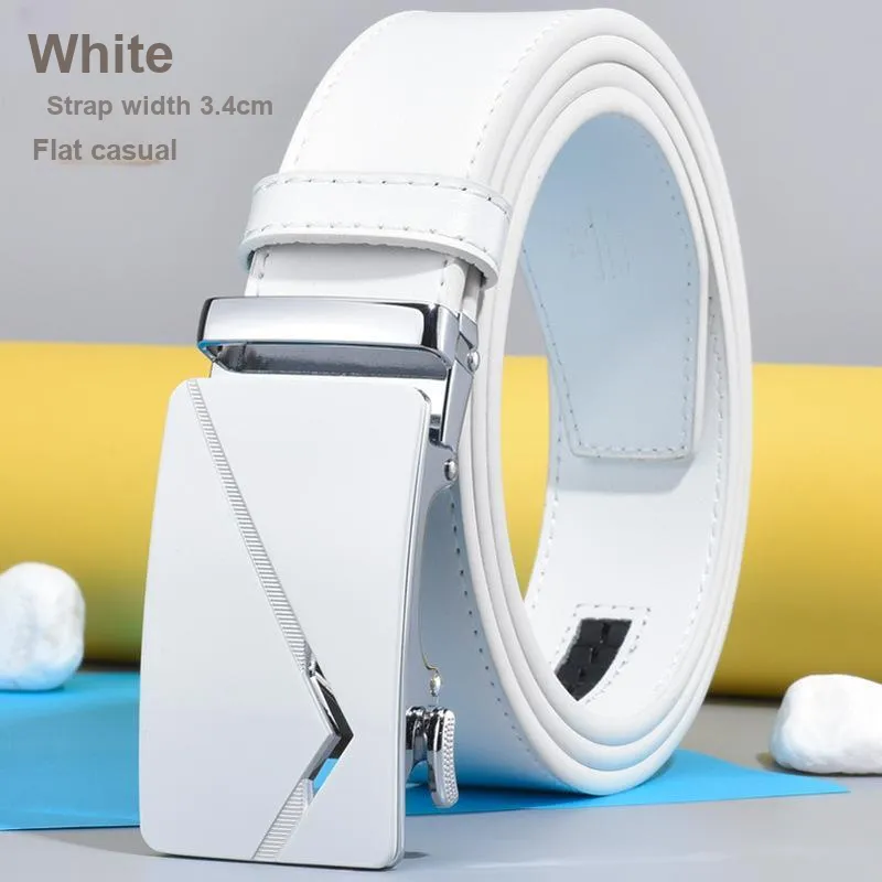 JEANSWEST Split Cow Leather With Transferred Pattern Leather Belts Men's 3.4cm-9