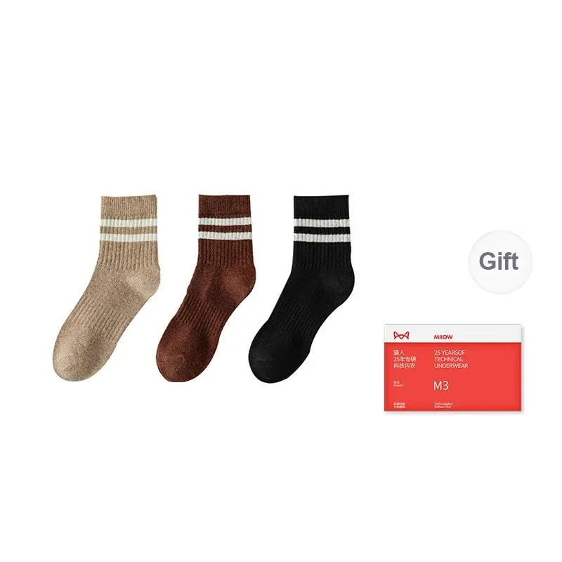 MIIOW Mid Calf Socks Women's 3 Pack-19