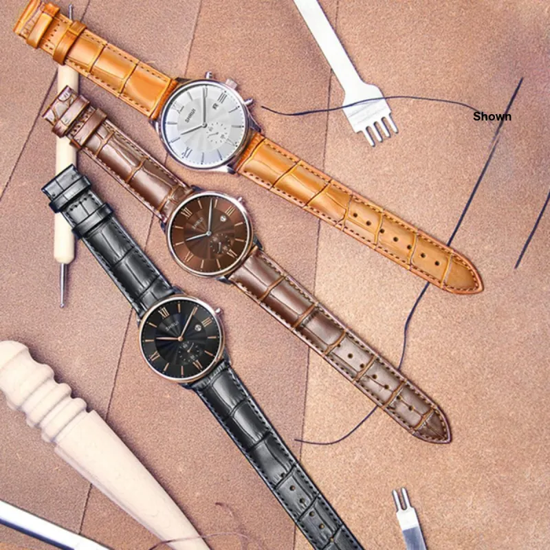 SHIRUI Accessories With Crocodile Pattern MIDO Compatibility Watch Band 20/19mm Genuine Leather Material-119