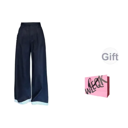 WLEQK Denim Черные Женские Джинсы