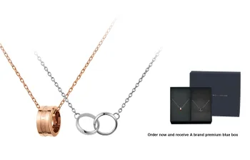 Daniel Wellington Alloy Necklaces Women's Rose Gold & Silver