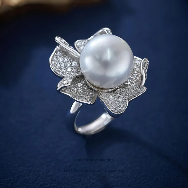 ME LUXE Saltwater Pearl Ring Minimalist Style Elegant Women's-4
