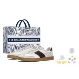 Korean White/Chocolates Dark Brown (Floral Shopping Bag+Stars Shoe Accessories+Shoelace)