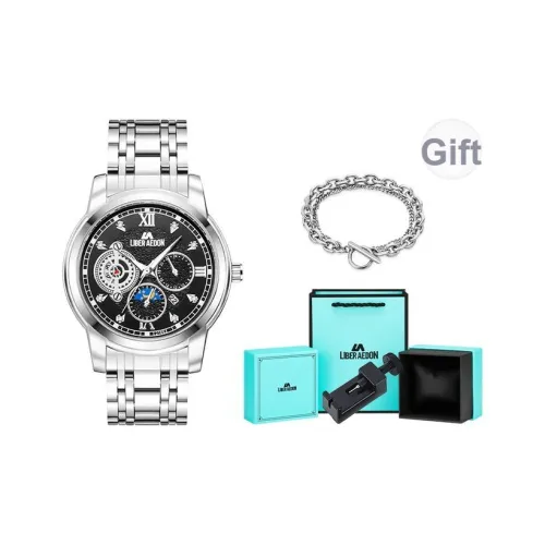 LIBER AEDON Кварцевый механизм Черный циферблат Мужские часы