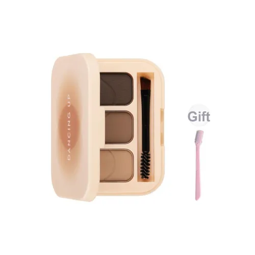 Dancing Miracle Перо Свет Trace Трехцветный Пудра для Бровей Легко Смесь Коричнево-Черный