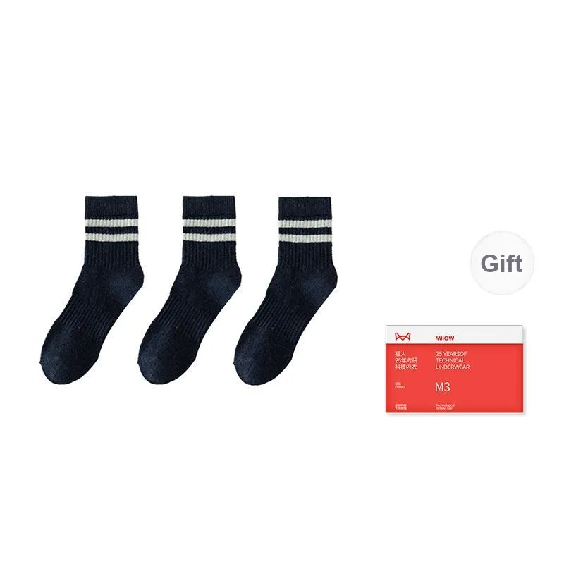 MIIOW Mid Calf Socks Women's 3 Pack-6