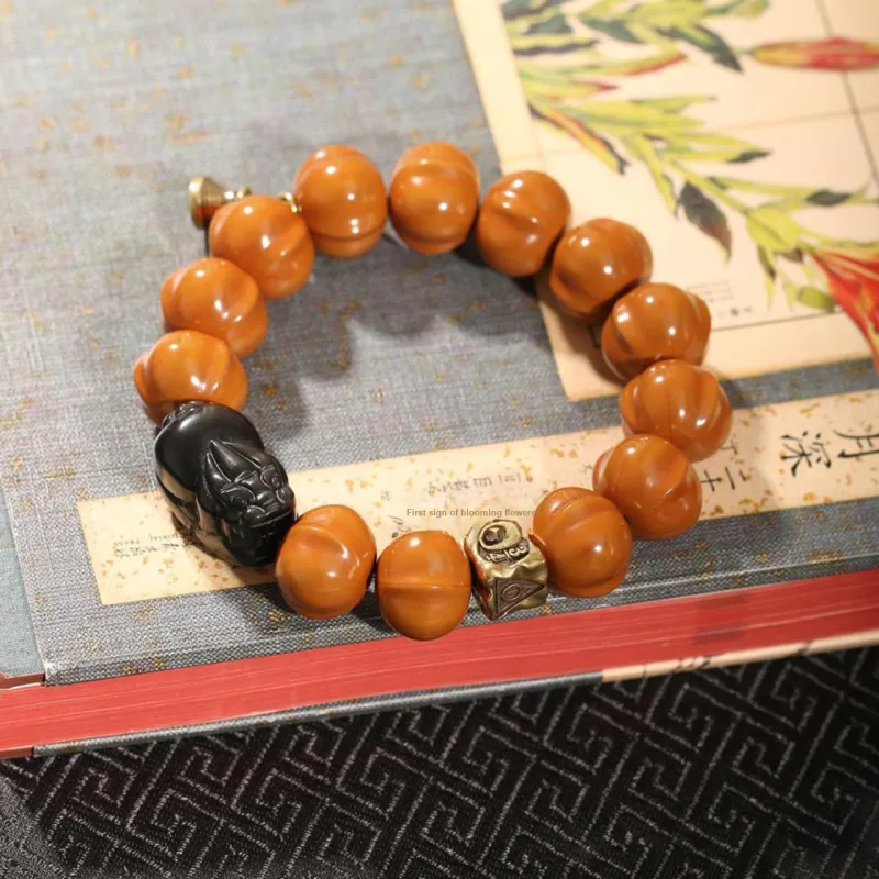 MUUSI Monkey Head Walnut Bracelets Unisex-2