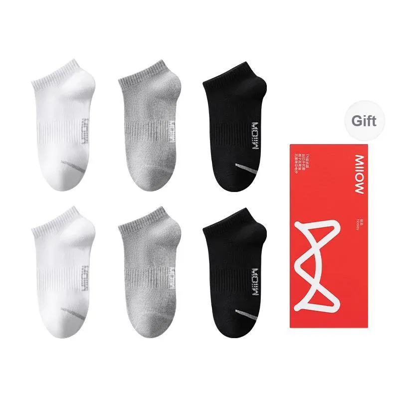 MIIOW Ankle Socks Unisex Gift Box Of 6 Doubles-8
