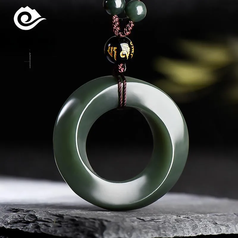 KUNYUYAO Hetian Jade Pendants Green Jade Unisex-1
