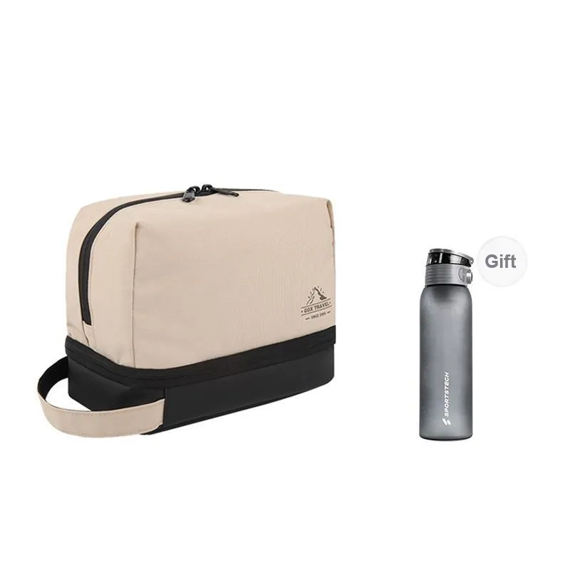 GOX Canvas Sports Single Layer Canvas Bag Toiletry Bag Unisex Ecru Khaki Gray Orange-52