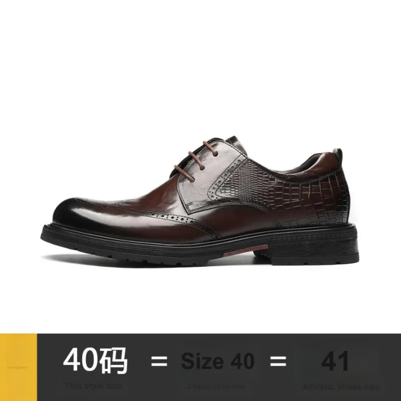 15 MINS Dress Shoes Men Low Top Black/Brown-14
