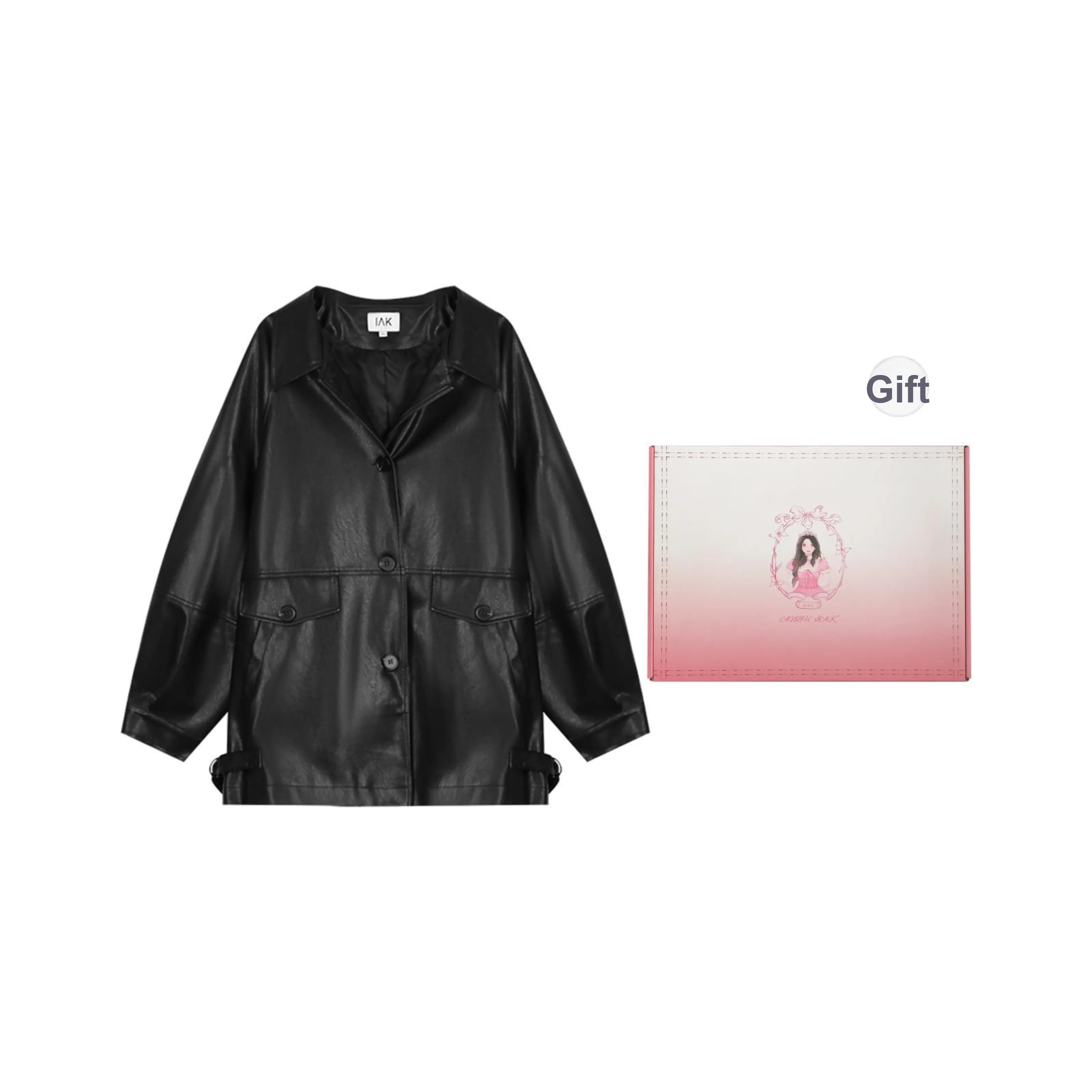 Annie The Темный Child кожа куртка женская черный