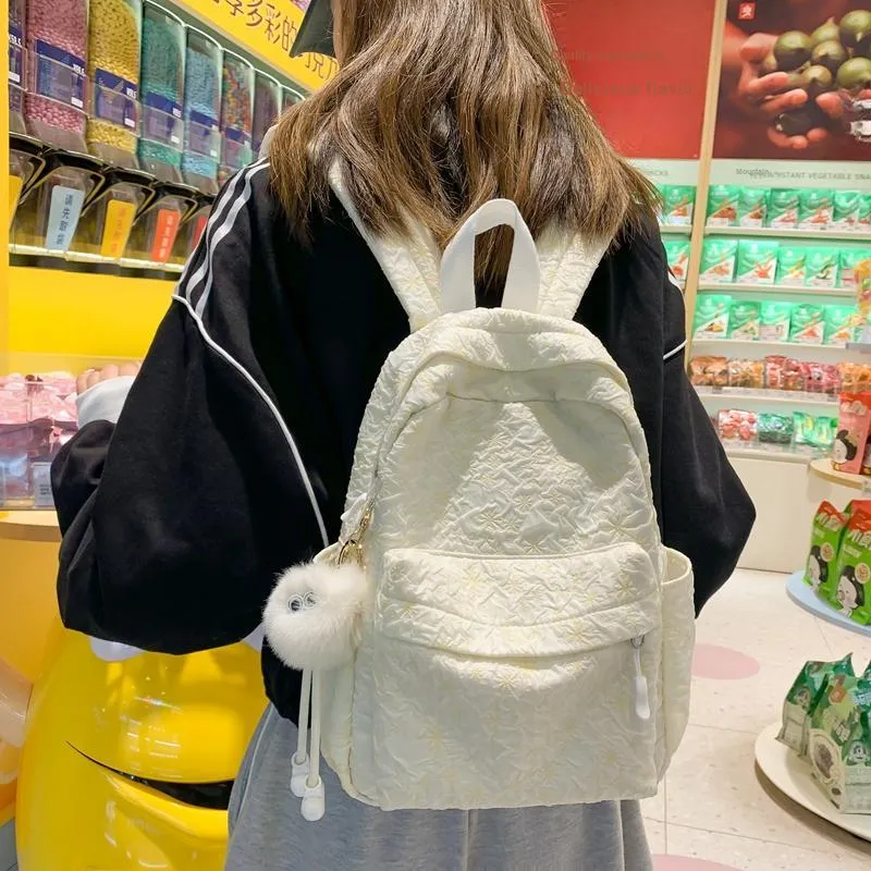 Deli Bear Nylon Mommy Bag Backpack Regular Women's Gray/Green/Pink/Yellow-7