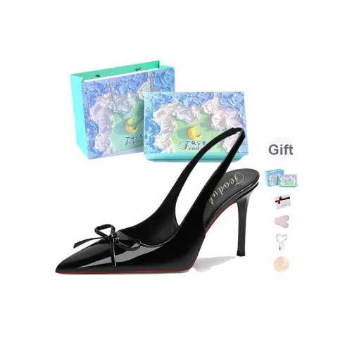Feo Dvke Узкий каблук Высокие каблуки Женские Черный Набор в подарочной коробке