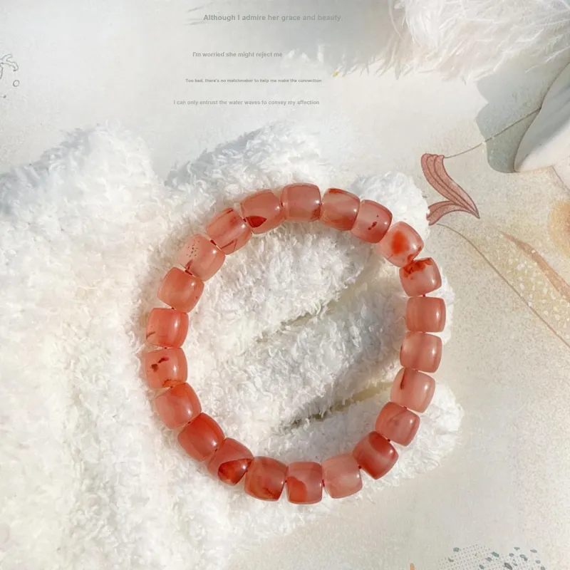Gu He Southern Red Agate Jade Bracelets Unisex-5