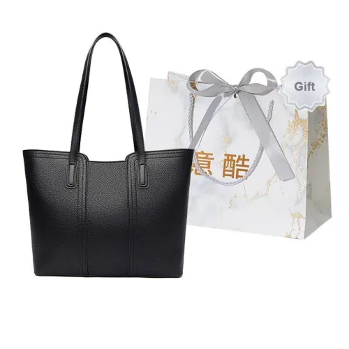 Cool Pu Tote Bag Shoulder Bag Regular Women's Black/Ecru/Khaki