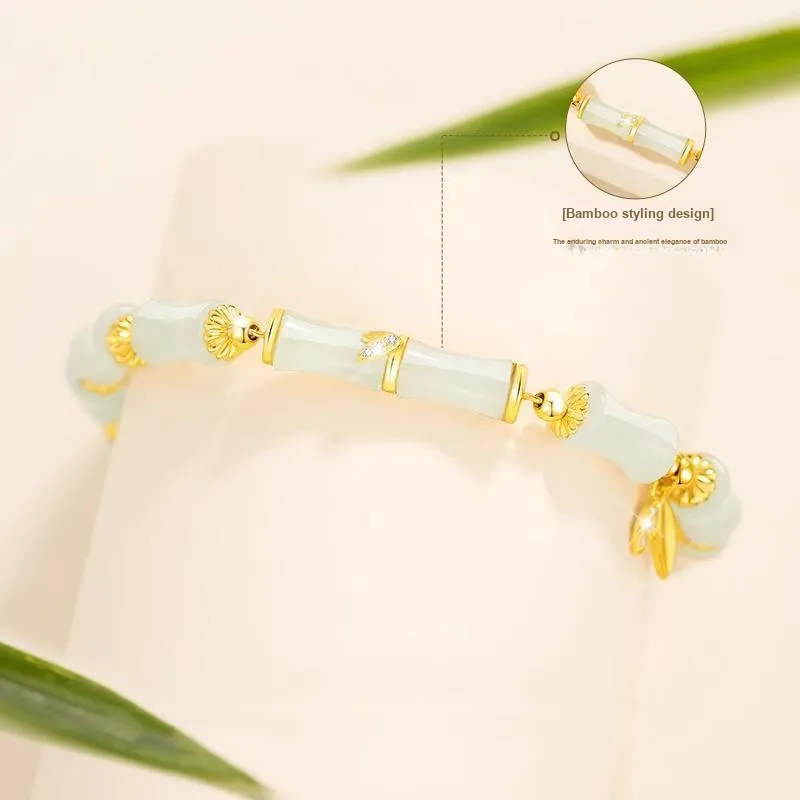 SGE Hetian Jade Bracelets Pale Greenish White Jade Women's-3