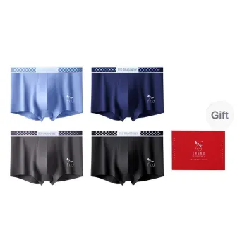 RED DRAGONFLY Cotton Panties Men's 4 Pack Gift Box Set