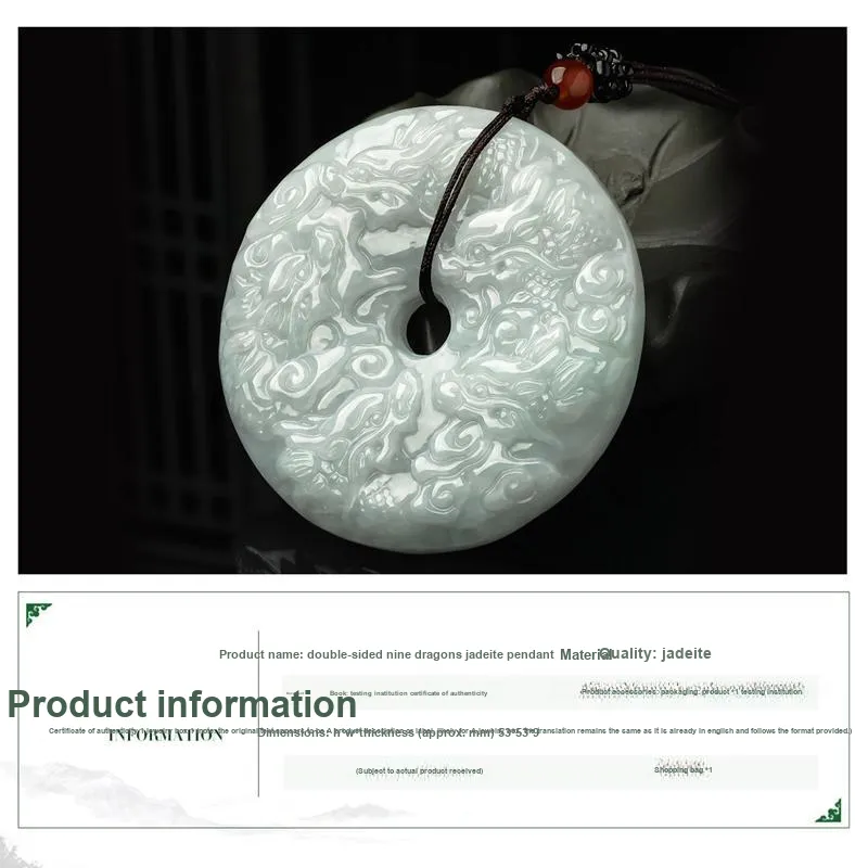 PEARL QUEEN Glutinous Jade Jadeite Pendants Unisex-1