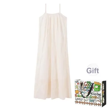 PZHK Slip Dresses Women's Ecru Shopping Bag